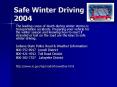 Safe Winter Driving 2004 PowerPoint PPT Presentation