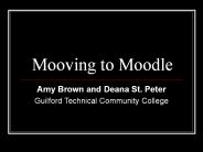 Mooving to Moodle
