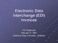 Electronic Data Interchange (EDI) Invoices PowerPoint PPT Presentation