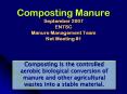 Composting Manure September 2007 ENTSC Manure Management Team Net Meeting 1 PowerPoint PPT Presentation