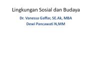 Lingkungan Sosial dan Budaya