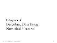 Chapter 3 Describing Data Using Numerical Measures