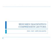 RESUMEN DIAGNУSTICO COMPRENSIУN LECTORA