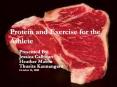 Protein and Exercise for the Athlete PowerPoint PPT Presentation