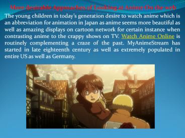  More desirable Approaches of Looking at Anime On the web