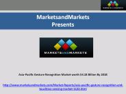 Asia-Pacific Gesture Recognition Market