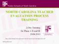 NORTH CAROLINA TEACHER EVALUATION PROCESS TRAINING 2-Day PowerPoint PPT Presentation