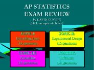 AP STATISTICS EXAM REVIEW by DAVID CUSTER (click on topic of choice)