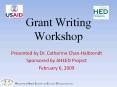 Grant Writing Workshop PowerPoint PPT Presentation
