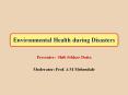 Environmental Health during Disasters PowerPoint PPT Presentation
