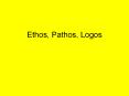 Ethos, Pathos, Logos PowerPoint PPT Presentation
