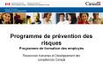 Programme de prйvention des risques Programme de formation des employйs PowerPoint PPT Presentation