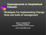Hyperglycemia in Hospitalized Patients