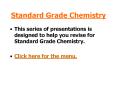 Standard Grade Chemistry PowerPoint PPT Presentation