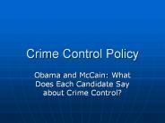 Crime Control Policy