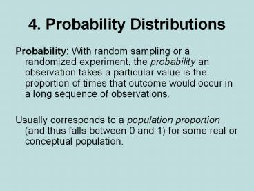 4. Probability Distributions