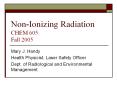 Non-Ionizing Radiation CHEM 605 Fall 2005 PowerPoint PPT Presentation