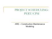 PROJECT SCHEDULING: PERT/CPM