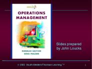 Production and Operations Management