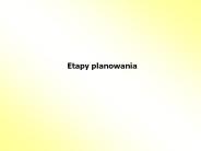 Etapy planowania