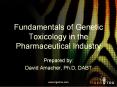 Fundamentals of Genetic Toxicology in the Pharmaceutical Industry PowerPoint PPT Presentation