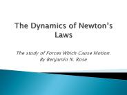 The Dynamics of Newton's Laws