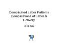 Complicated Labor Patterns Complications of Labor PowerPoint PPT Presentation