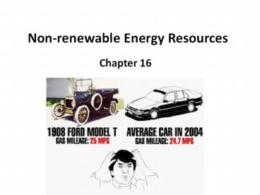 Non-renewable Energy Resources