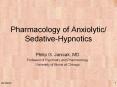 Pharmacology of Anxiolytic/ Sedative-Hypnotics PowerPoint PPT Presentation