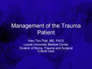 Management of the Trauma Patient