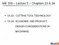 ME 350 – Lecture 5 – Chapters 23 & 24 PowerPoint PPT Presentation