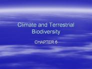 Climate and Terrestrial Biodiversity