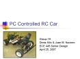 PC Controlled RC Car PowerPoint PPT Presentation