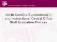 North Carolina Superintendent and Instructional Central Office Staff Evaluation Process PowerPoint PPT Presentation