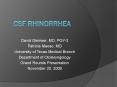 CSF Rhinorrhea PowerPoint PPT Presentation
