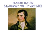 ROBERT BURNS (25 January 1759 