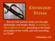 Christianity Versus