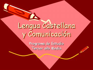 Lengua Castellana y Comunicaci