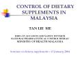               MALAYSIA:  PRODUCT REGISTRATION        AND REGULATION PowerPoint PPT Presentation