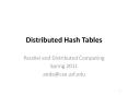 Distributed Hash Tables PowerPoint PPT Presentation
