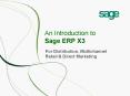 An Introduction to Sage ERP X3 For Distribution PowerPoint PPT Presentation