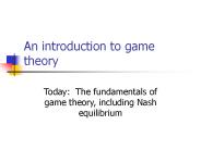 An introduction to game theory