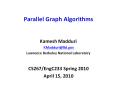 Parallel Graph Algorithms PowerPoint PPT Presentation