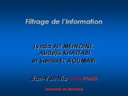 Filtrage de l’Information