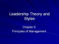 Leadership Theory and Styles PowerPoint PPT Presentation