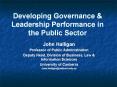 Developing Governance & Leadership Performance in the Public Sector PowerPoint PPT Presentation