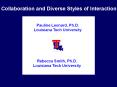 Collaboration and Diverse Styles of Interaction PowerPoint PPT Presentation