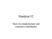 Handout 2