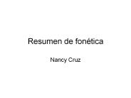 Resumen de fonйtica