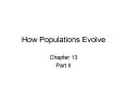 How Populations Evolve PowerPoint PPT Presentation